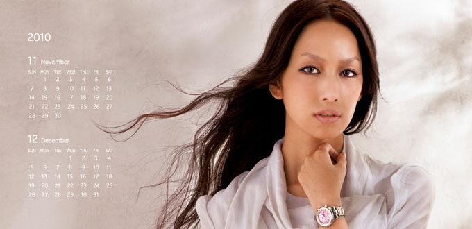 Mika Nakashima рекламирует часы Sheen.