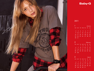 Anna Tsuchiya рекламирует Baby-G Casio. Wallpaper.