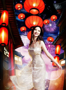 Праздничные открытки с Zhang Meng.